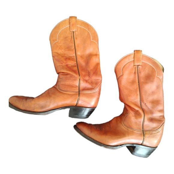 Tony Lama Other - TONY Lama Vintage Cognac Brown Leather Cowboy Western Boots - Size 8.5D